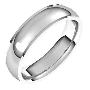 10K White 5 mm Comfort Fit Edge Band Size 11.5