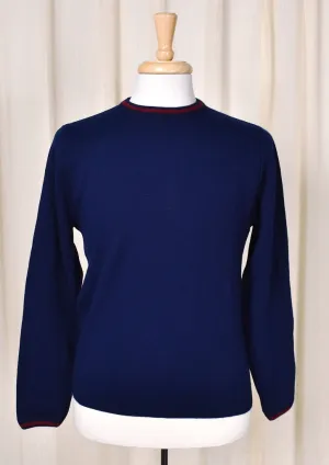 1960s Vintage Navy Crew Neck Sweater