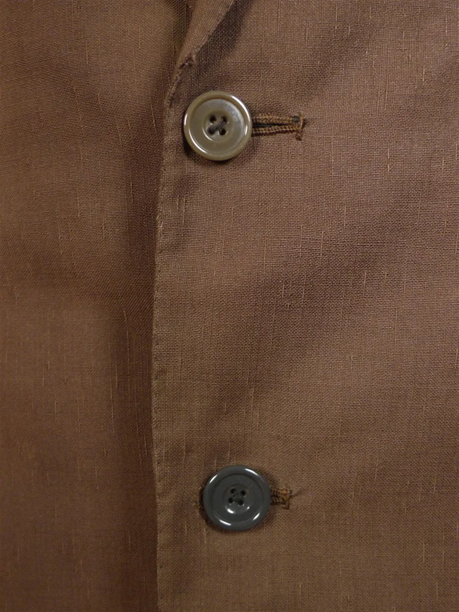 24/1160 wonderful 1976 cyril a  castle savile row conduit st bespoke vintage brown textured silk blazer w/ paisley linings 43 regular