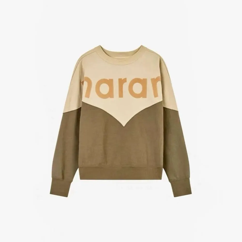 24ss New Designer sweatshirt hoodie isabels marant classic Cotton Round Neck Women Hot Letter Flocking Print Casual Versatile Pullover Hoodies Sweater Tide Tops