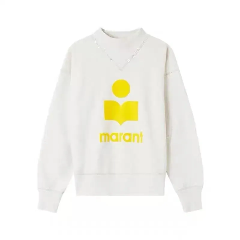 24ss New Designer sweatshirt hoodie isabels marant classic Cotton Round Neck Women Hot Letter Flocking Print Casual Versatile Pullover Hoodies Sweater Tide Tops