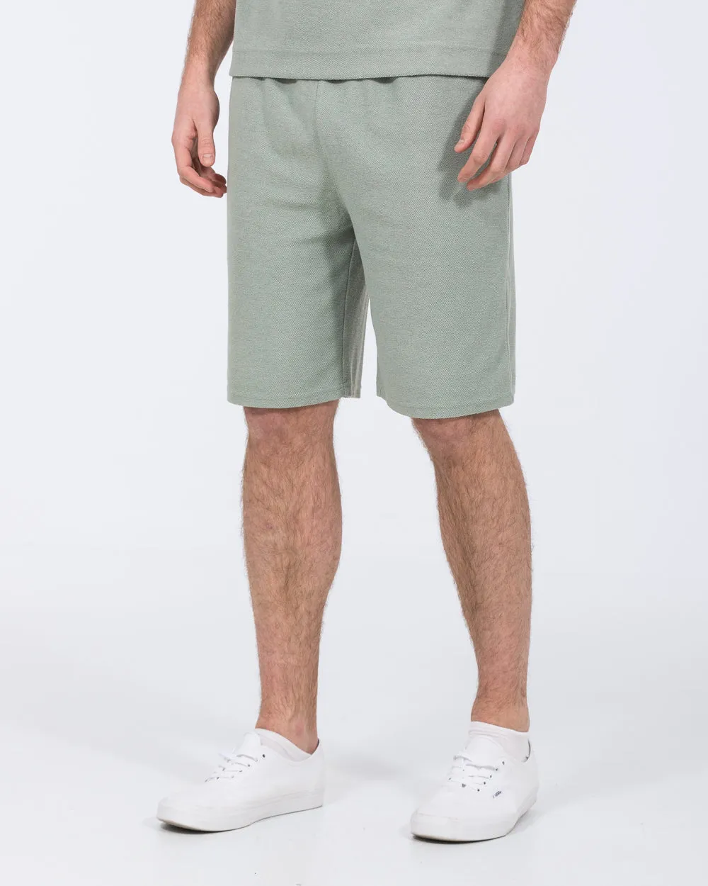 2t Kai Tall Textured Shorts (light teal)