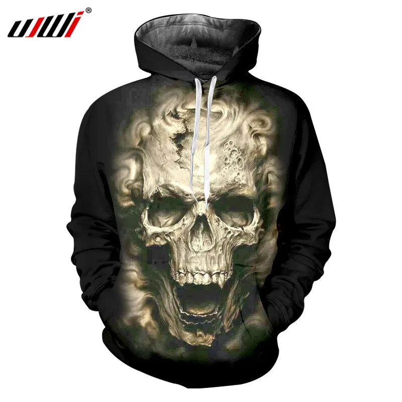 3D Printed Skull Hoodies