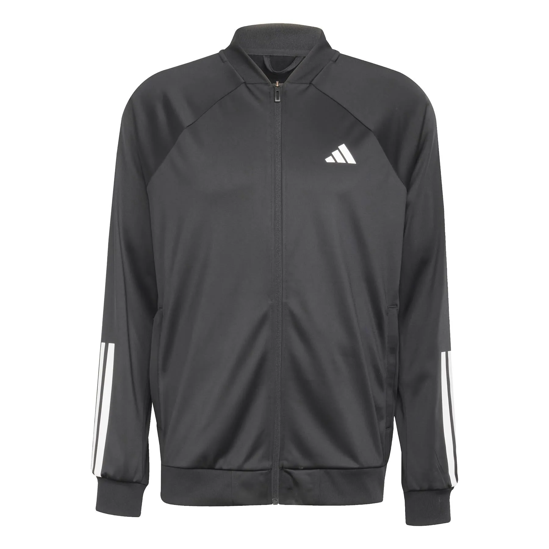 ADIDAS Mens 3 Stripe Knit Tennis Jacket - Black