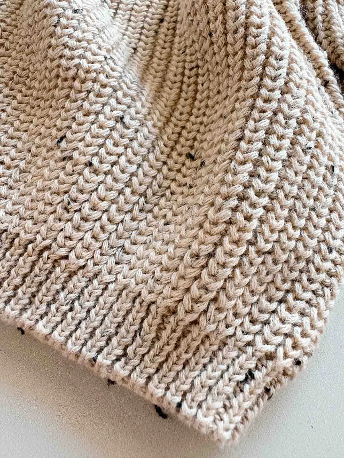Adults Jamie Cotton Sweater | Latte Speck