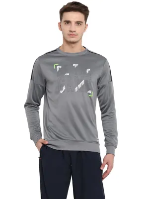 Alcis Men Grey Printed Sweatshirt