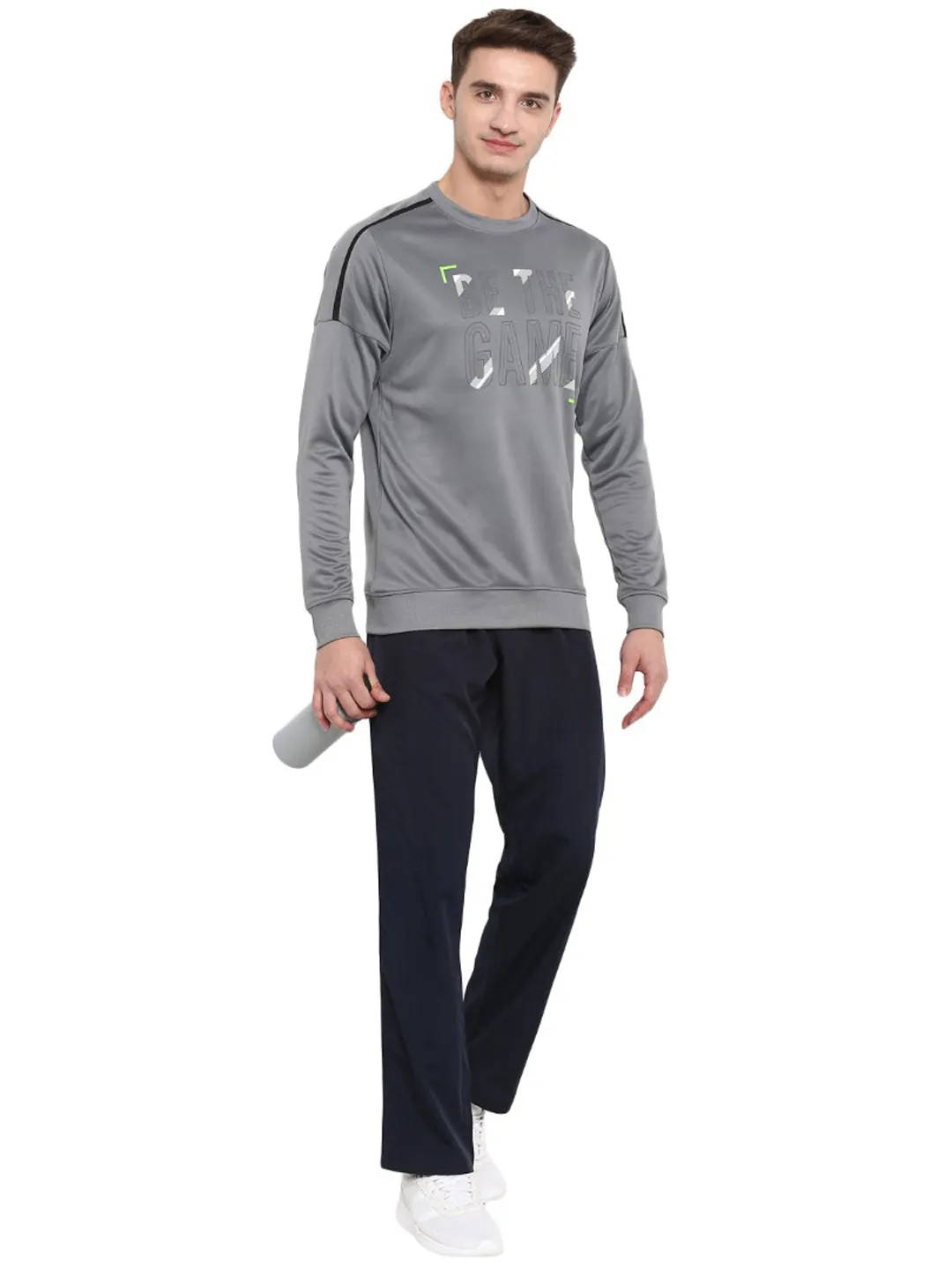 Alcis Men Grey Printed Sweatshirt