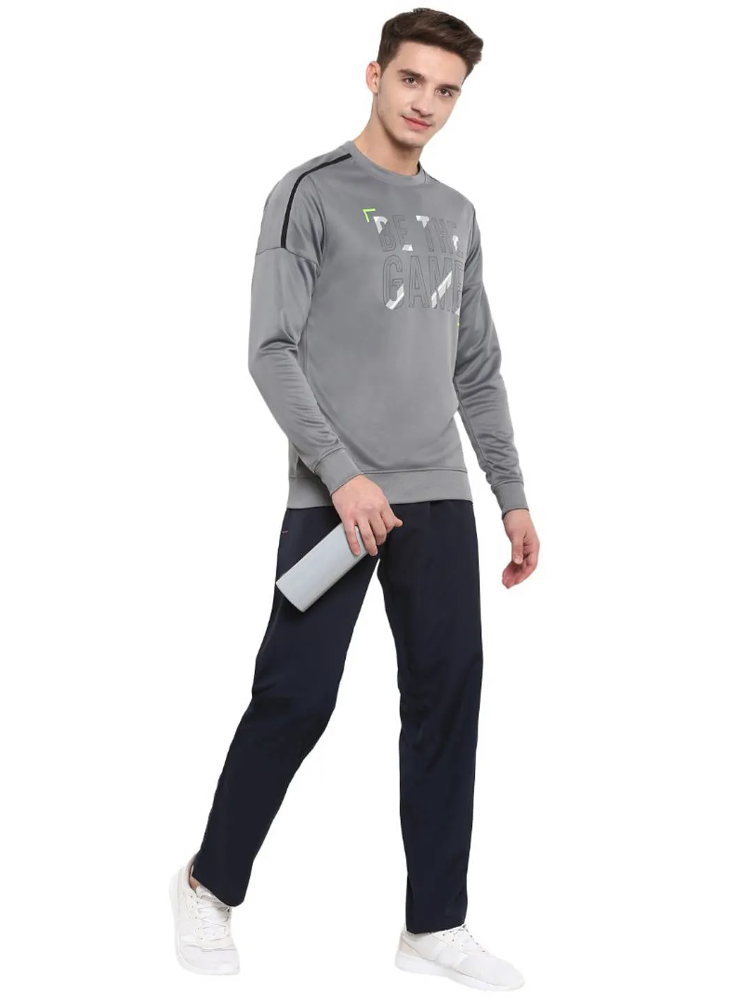 Alcis Men Grey Printed Sweatshirt