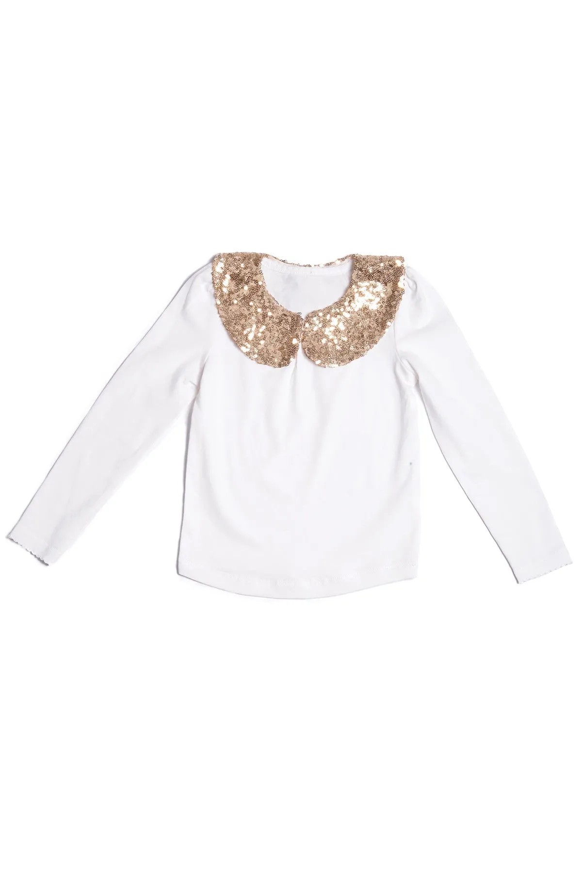 All that Glitters Top with Sequinned collar.