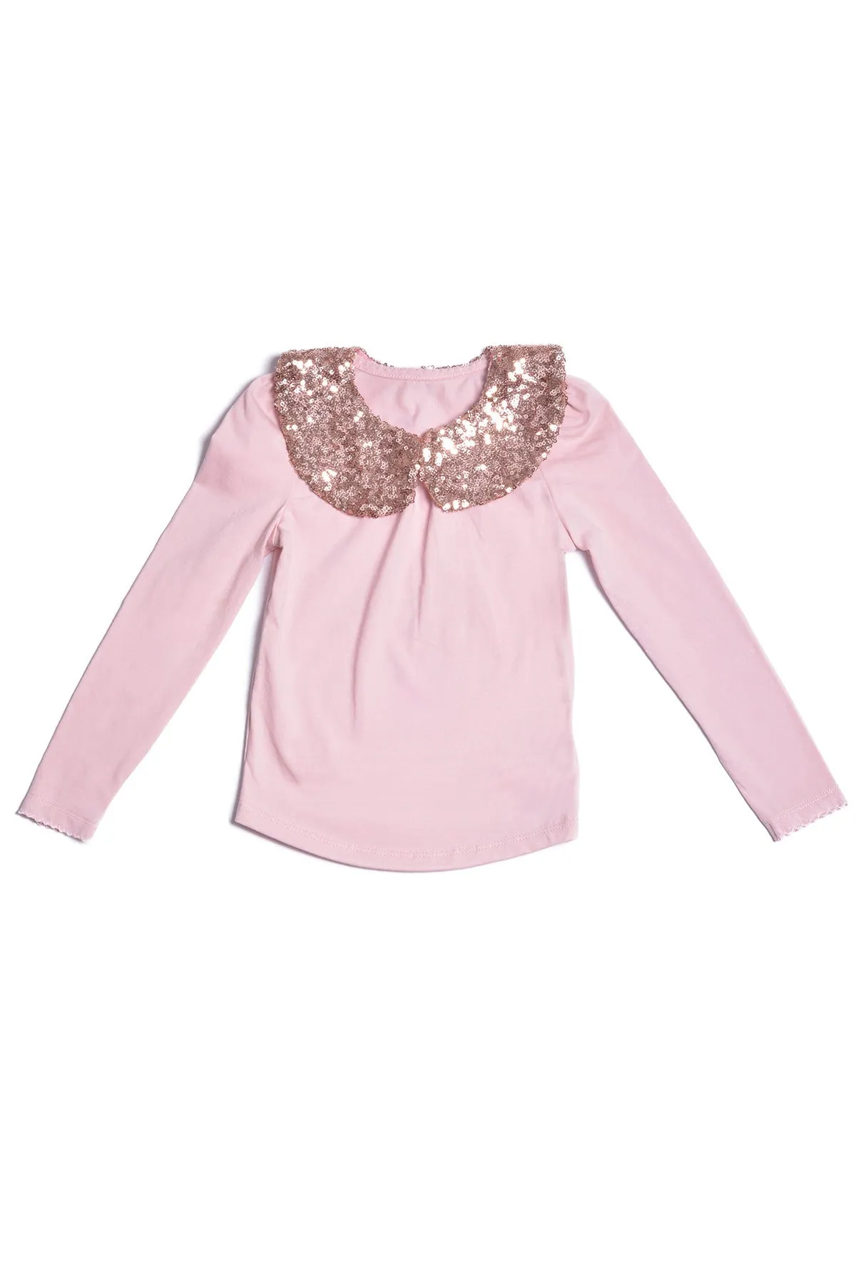 All that Glitters Top with Sequinned collar.