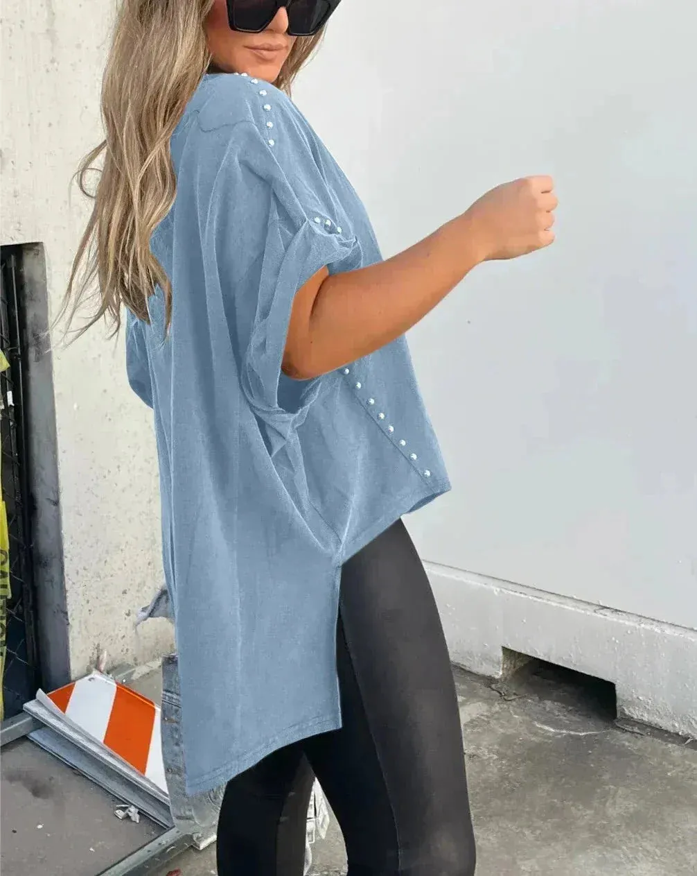 Amayrani® | Oversized T-Shirt With Studs