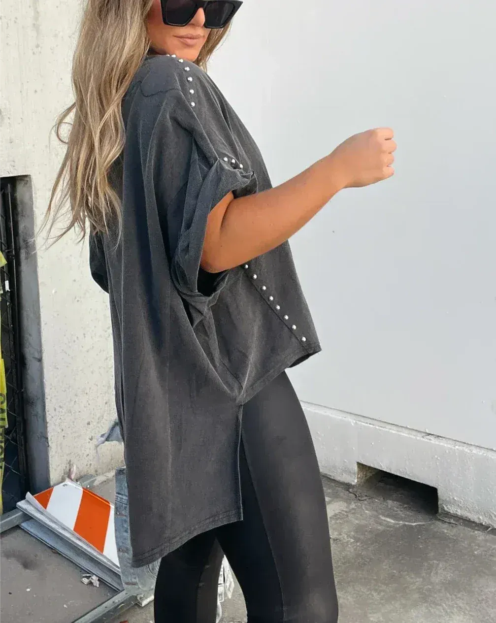 Amayrani® | Oversized T-Shirt With Studs
