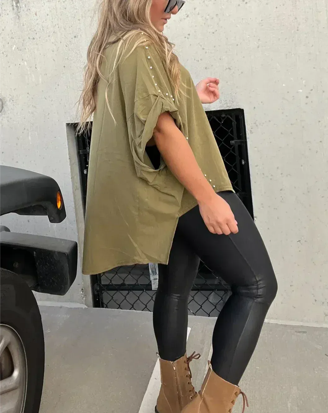 Amayrani® | Oversized T-Shirt With Studs