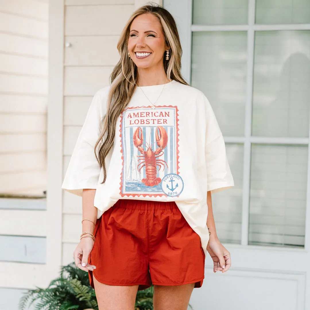 American Lobster Boyfriend Tee, Ivory