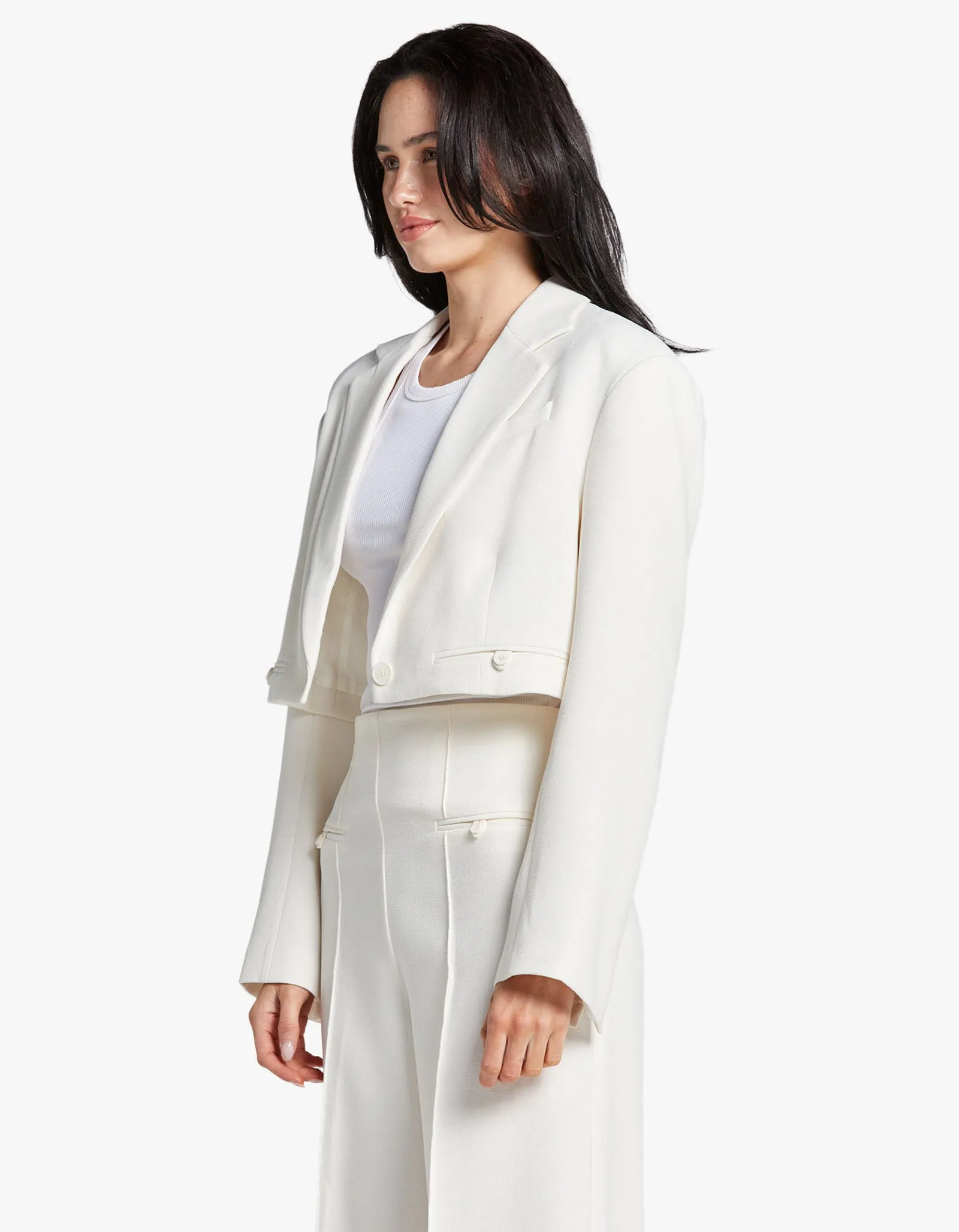 Amura Crop Blazer - Cream