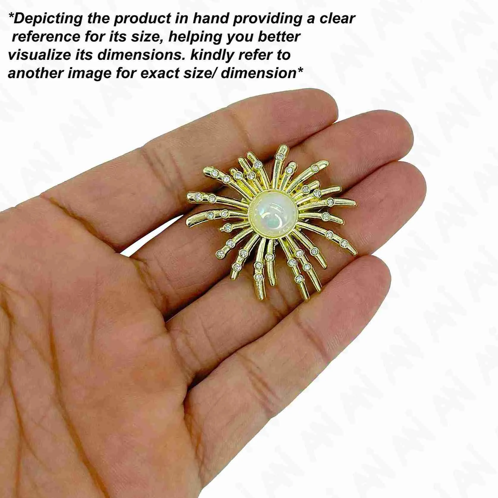 Ani Accessories Floral Pearl Brooch for Sarees & Outfits