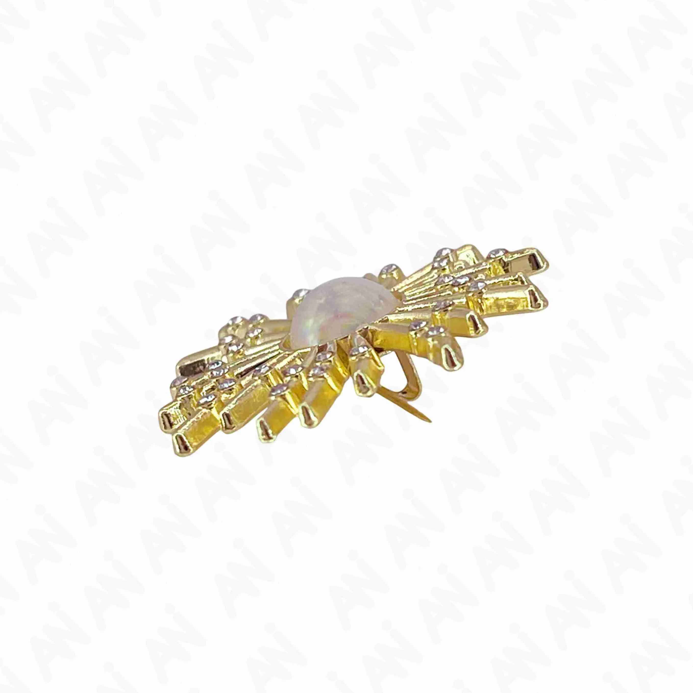 Ani Accessories Floral Pearl Brooch for Sarees & Outfits