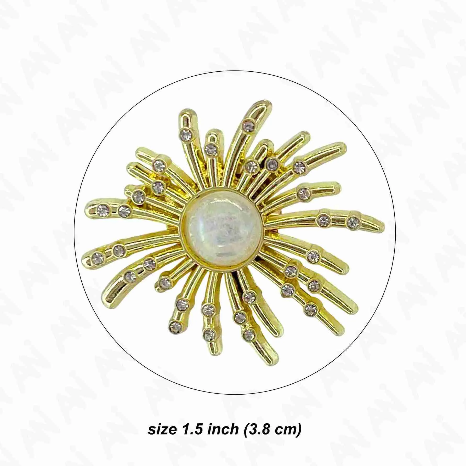 Ani Accessories Floral Pearl Brooch for Sarees & Outfits
