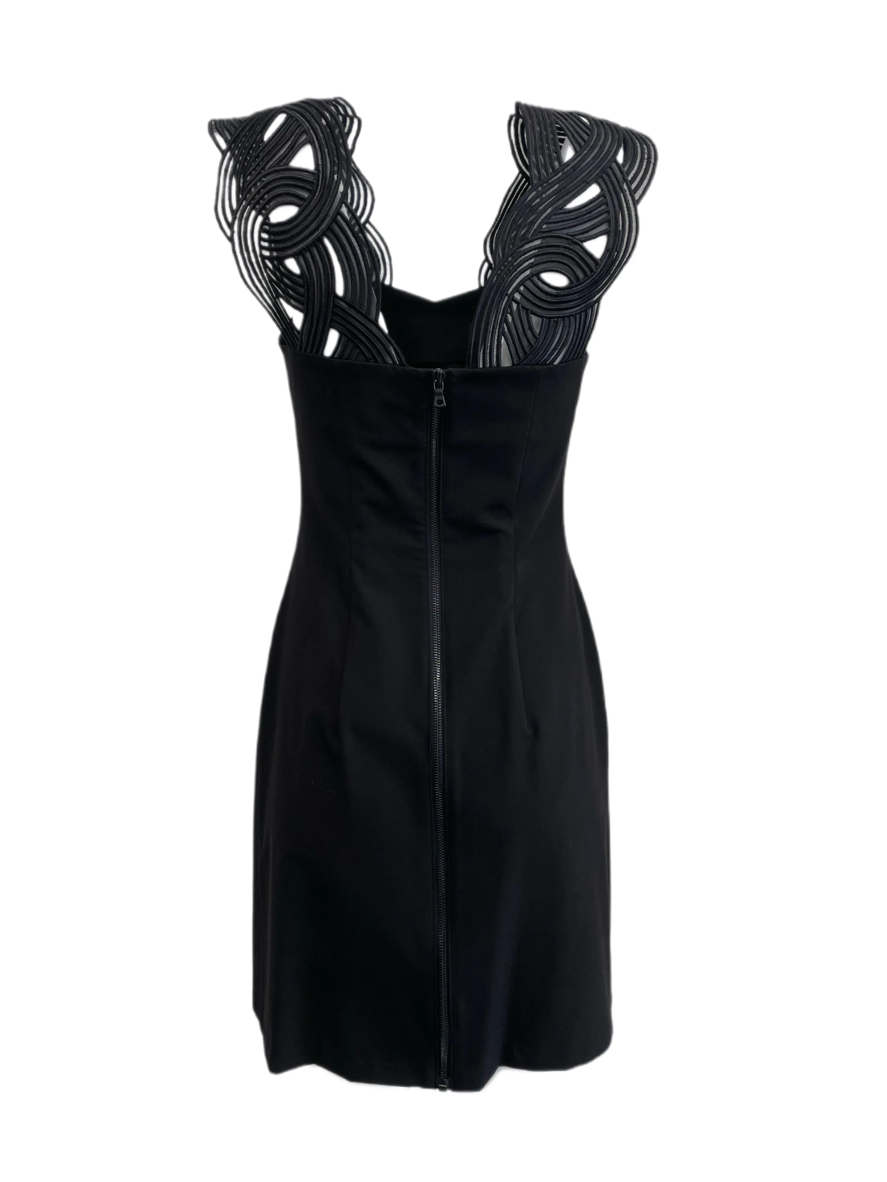 ANNE LEMAN Women's Black Intertwined Strap Narcissa Dress SP91DR8 $575 NEW