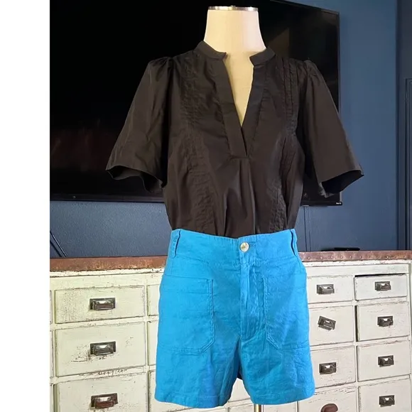 Anthropologie Colette Linen Shorts 32