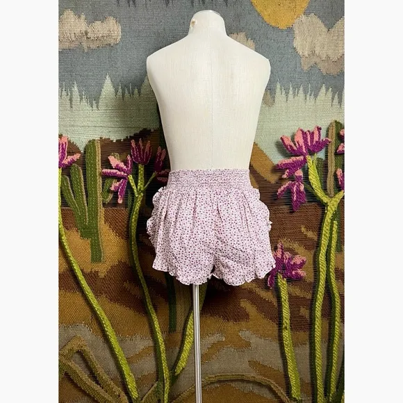 Anthropologie Ruffle Flannel Pajama Shorts XL