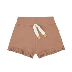 Apricot Ribbed Shorts