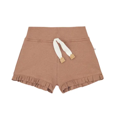 Apricot Ribbed Shorts