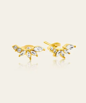 Athena Diamond Leaf Studs
