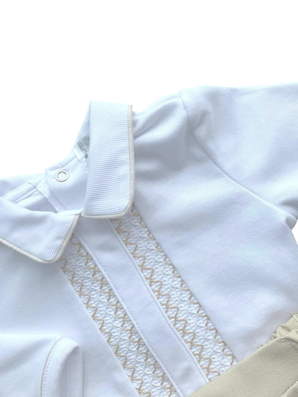 Baby Boys Beige Cotton Short Set