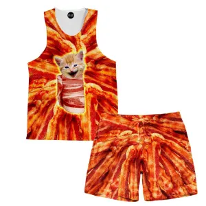 Bacon Cat Tank and Shorts Rave Outfit