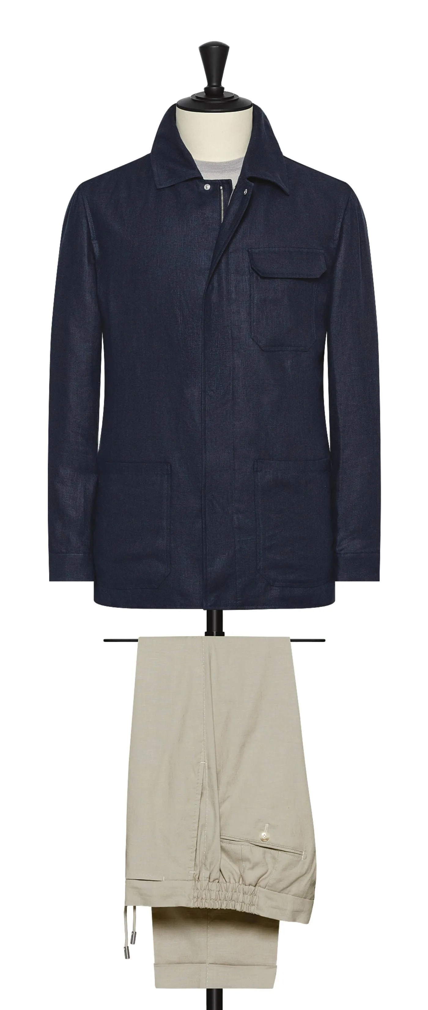 Baird McNutt Navy Irish Linen