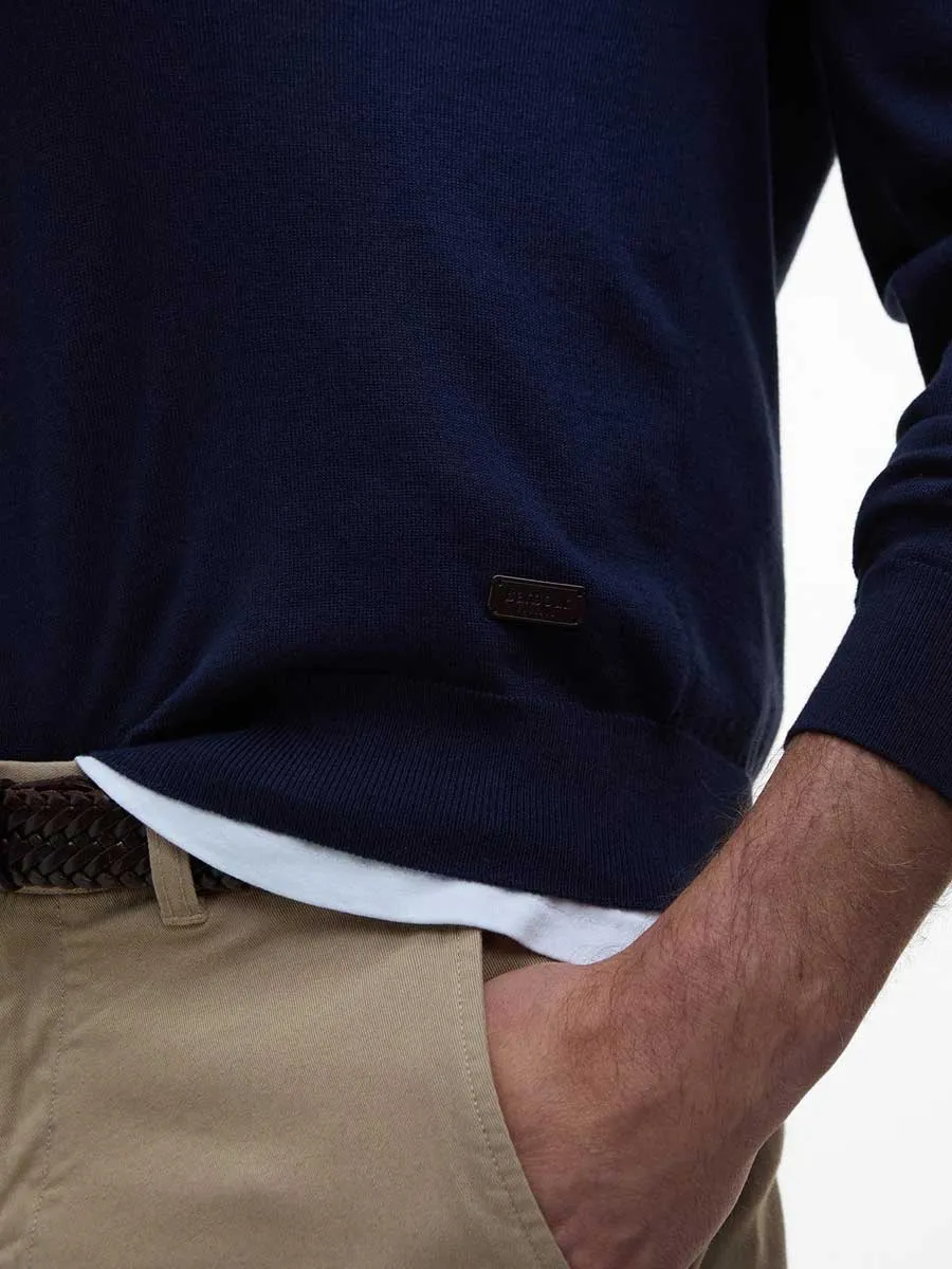 BARBOUR Bayfield Half Zip Jumper - Mens - Classic Navy