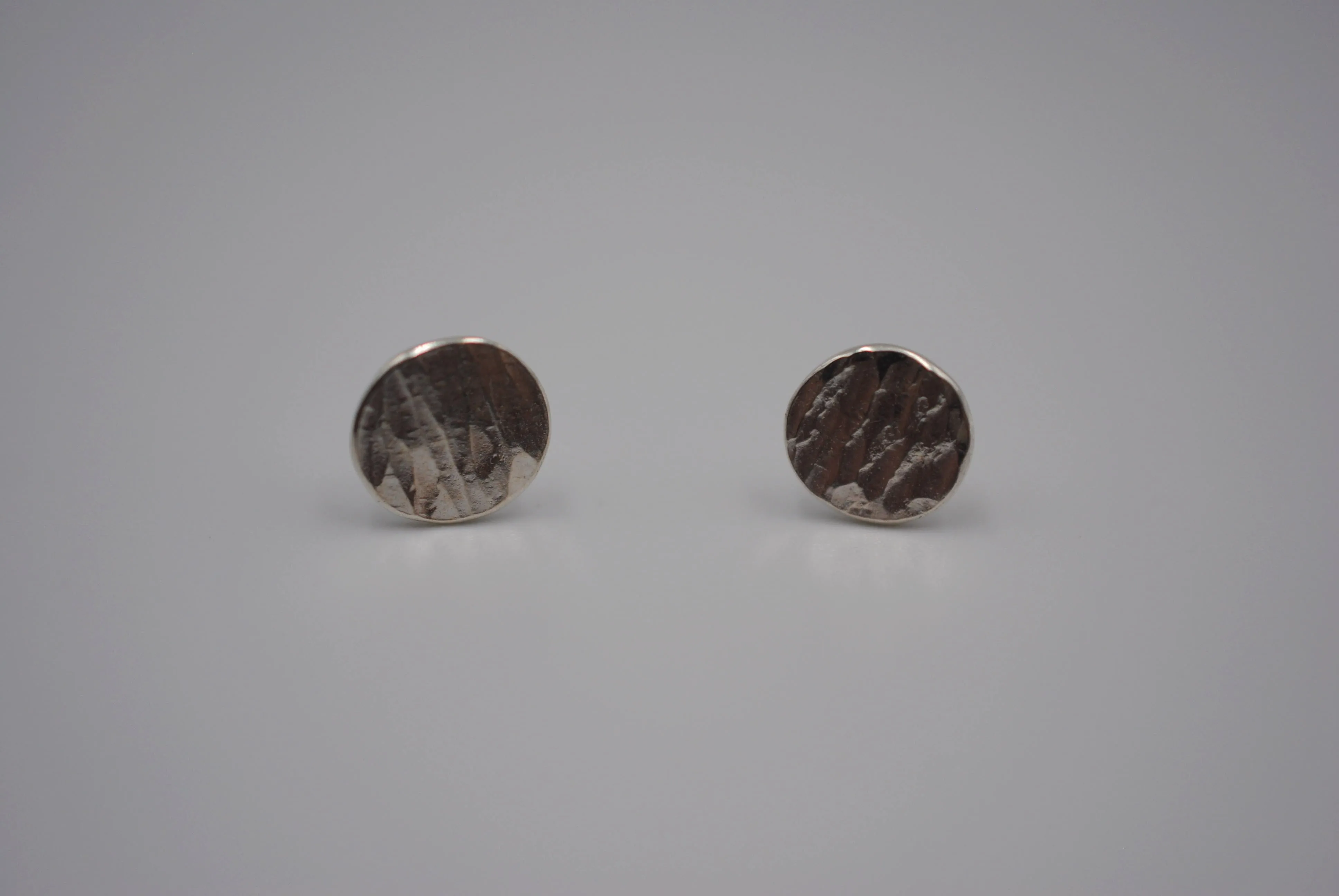 Bark Circle Post Earrings
