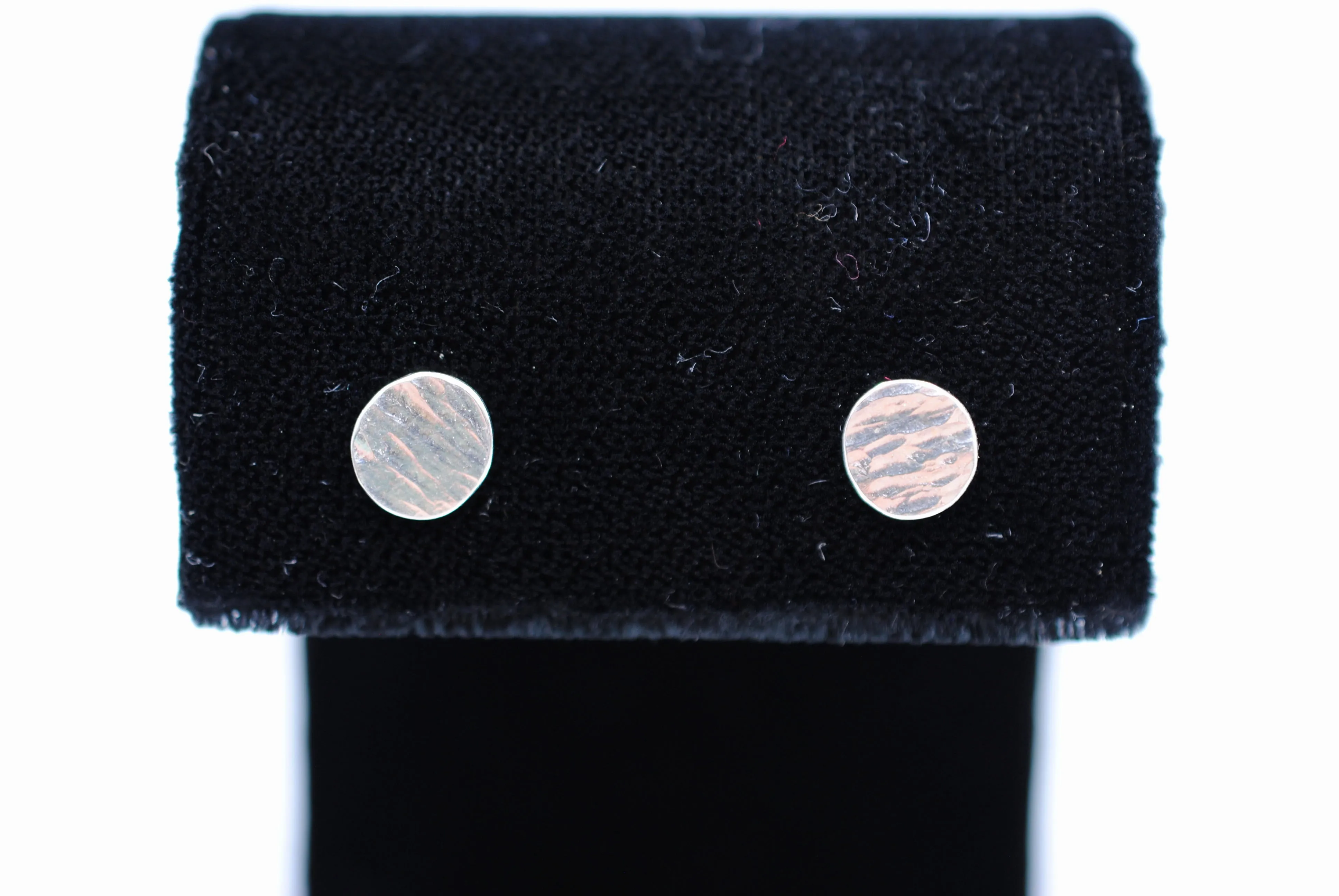 Bark Circle Post Earrings
