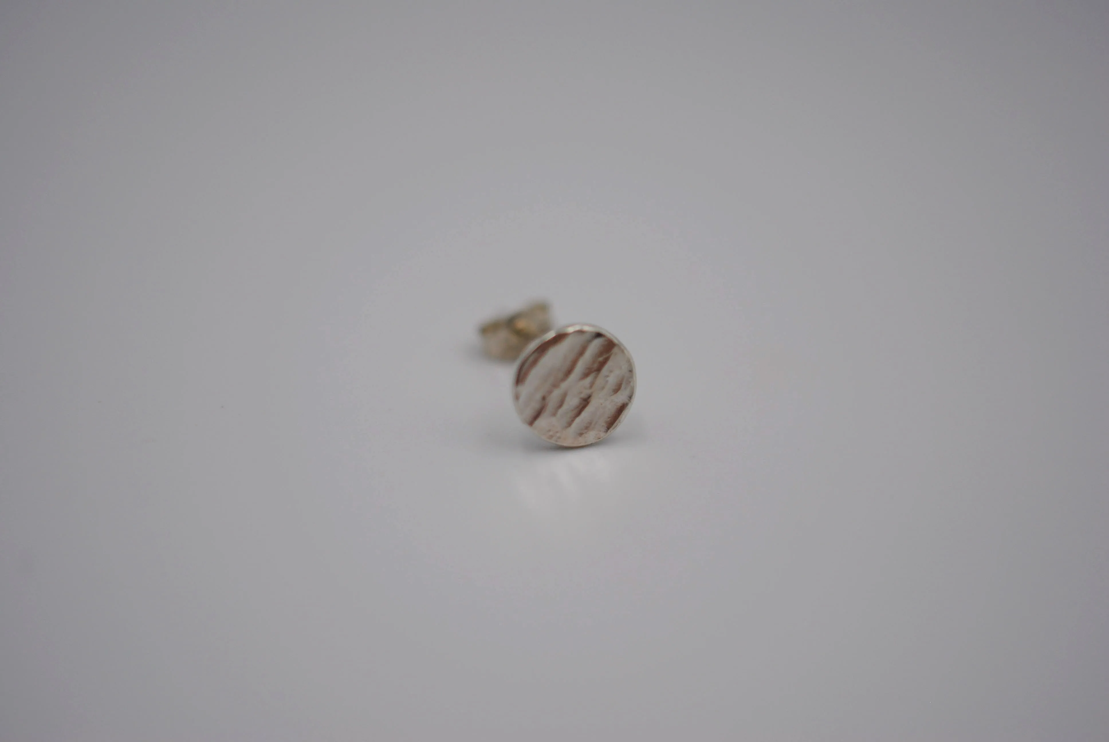 Bark Circle Post Earrings