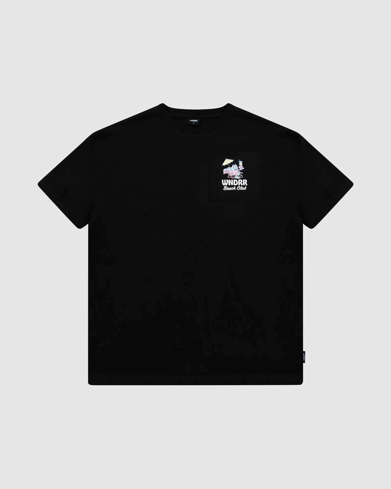 BEACH CLUB BOX FIT TEE - BLACK