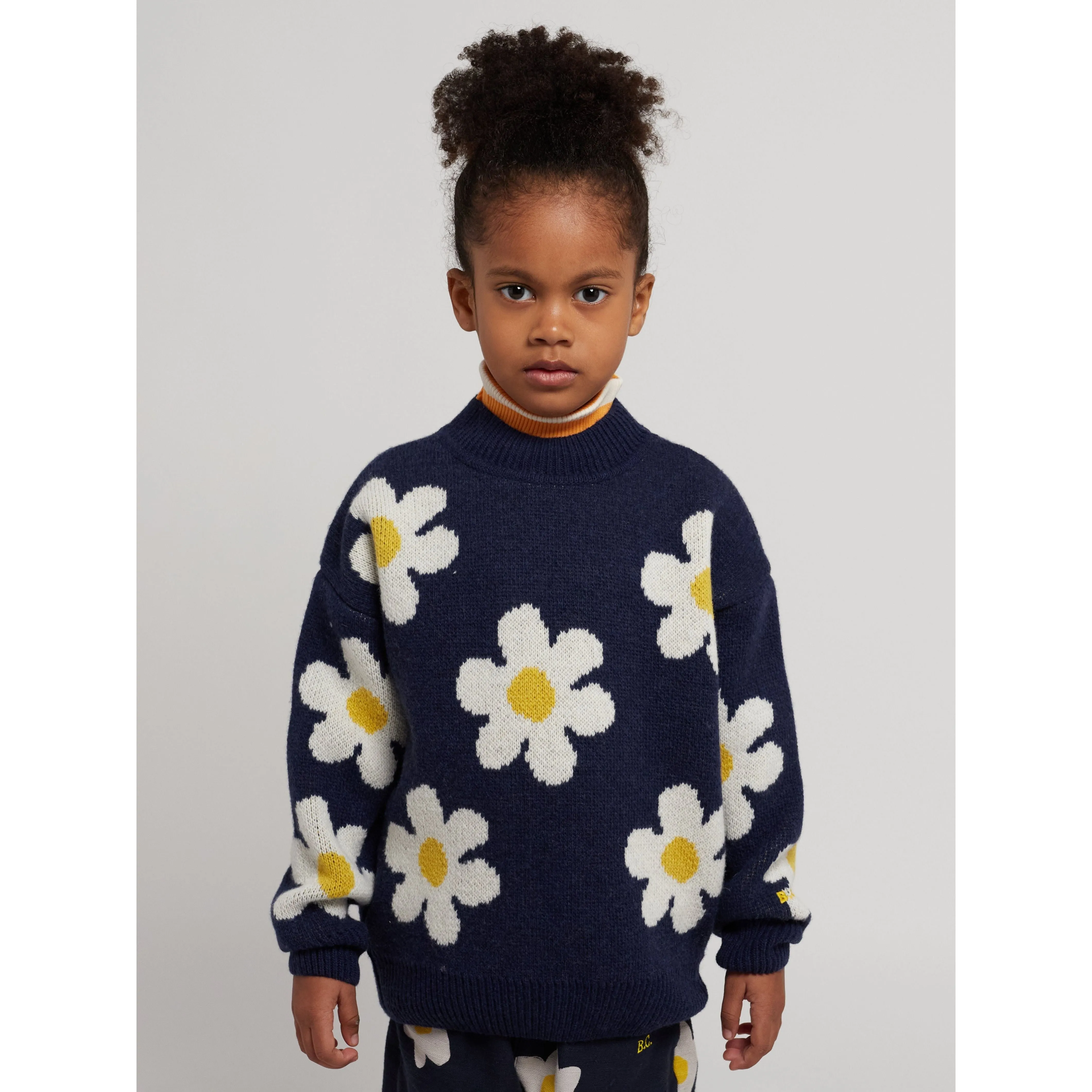 Big Flower Jacquard All Over Jumper