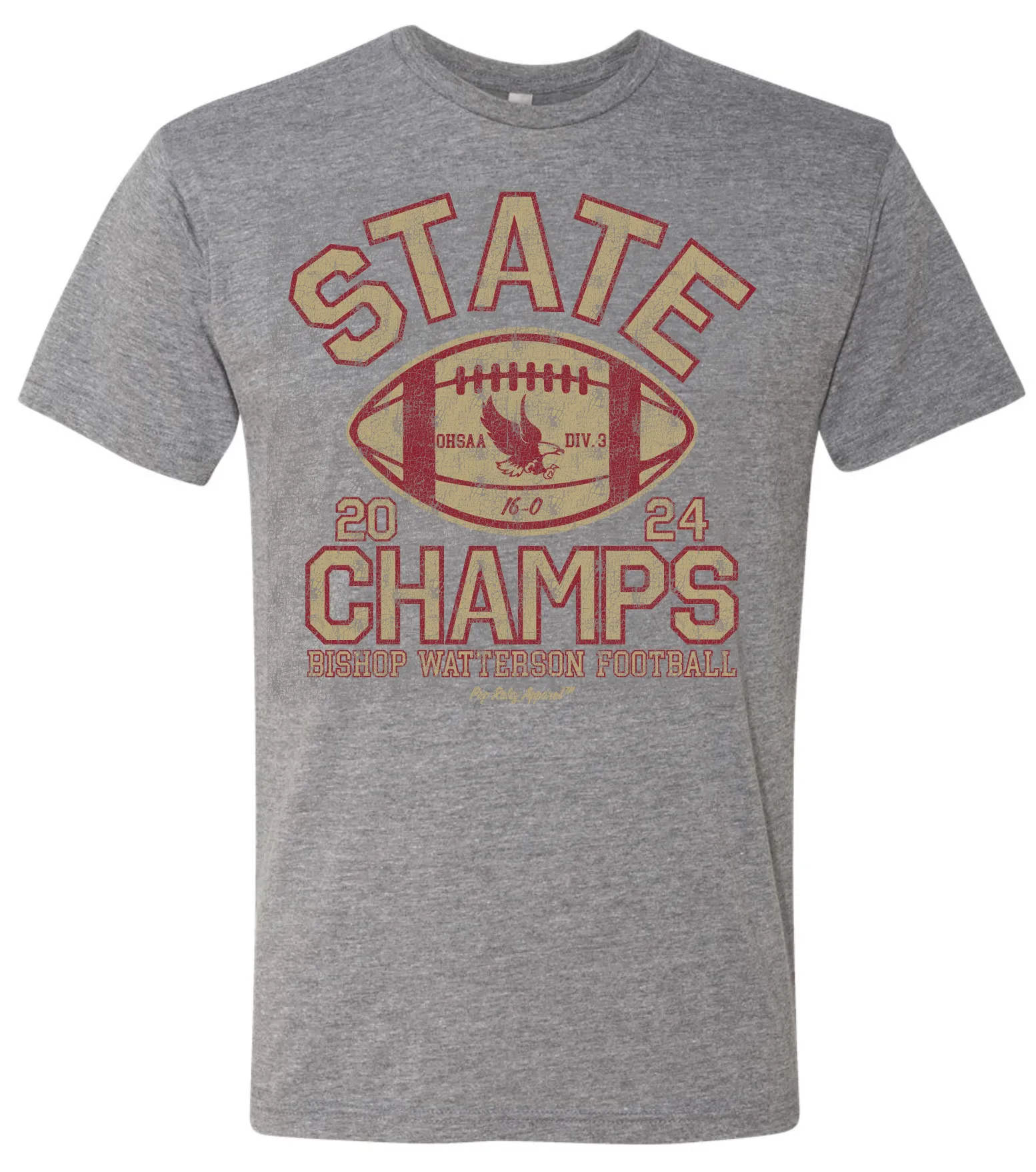 BISHOP WATTERSON FOOTBALL STATE CHAMPS GRAY TEE
