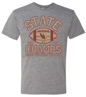 BISHOP WATTERSON FOOTBALL STATE CHAMPS GRAY TEE