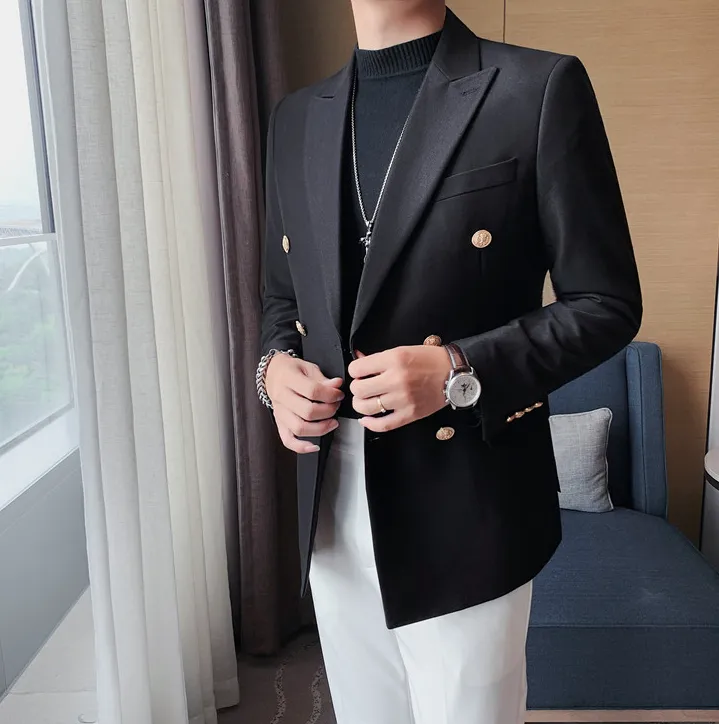 Black Double Breasted One piece Blazer by Italian Vega®