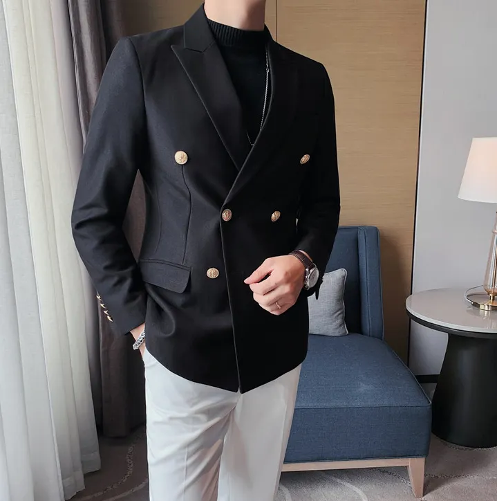 Black Double Breasted One piece Blazer by Italian Vega®