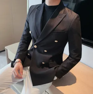Black Double Breasted One piece Blazer by Italian Vega®