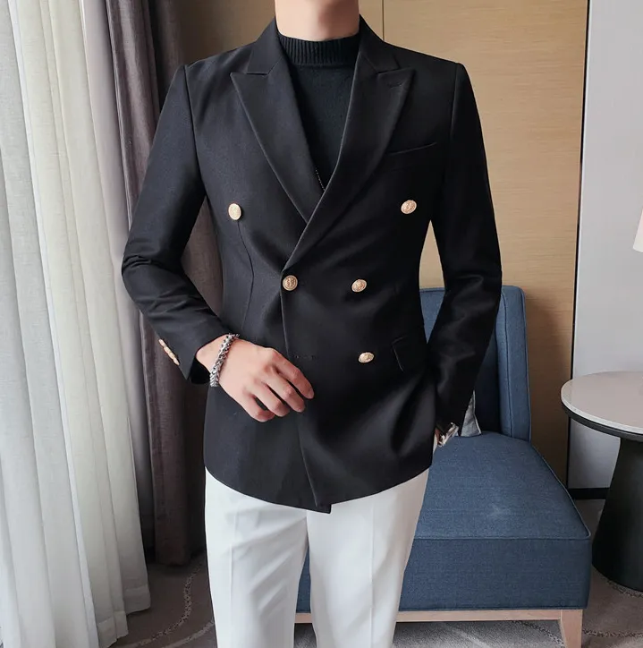 Black Double Breasted One piece Blazer by Italian Vega®