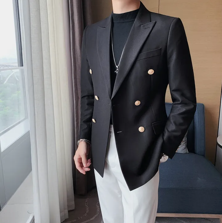 Black Double Breasted One piece Blazer by Italian Vega®