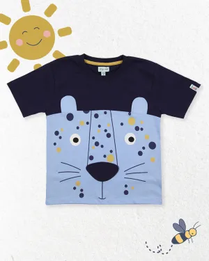 Blue Lenny The Leopard Print T-Shirt
