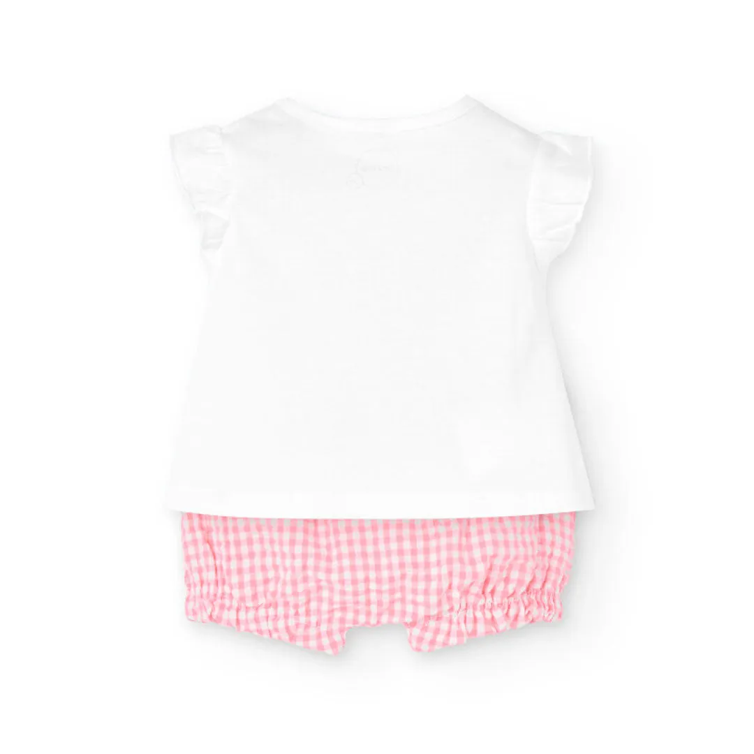 Boboli Baby Girls 2 Piece T-Shirt And Shorts Outfit