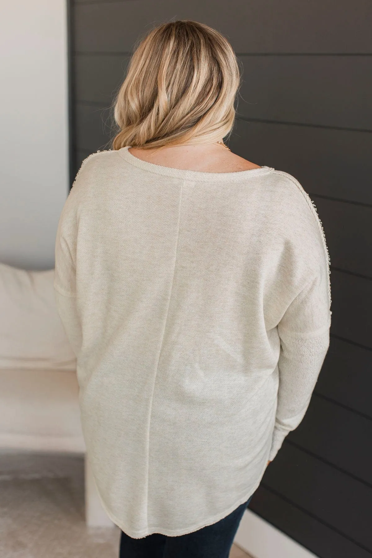 Bold & Fearless Long Sleeve Top- Cream