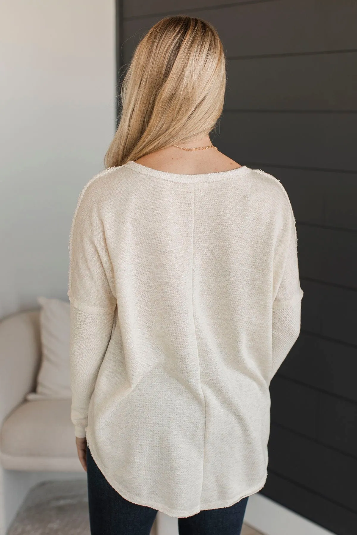 Bold & Fearless Long Sleeve Top- Cream