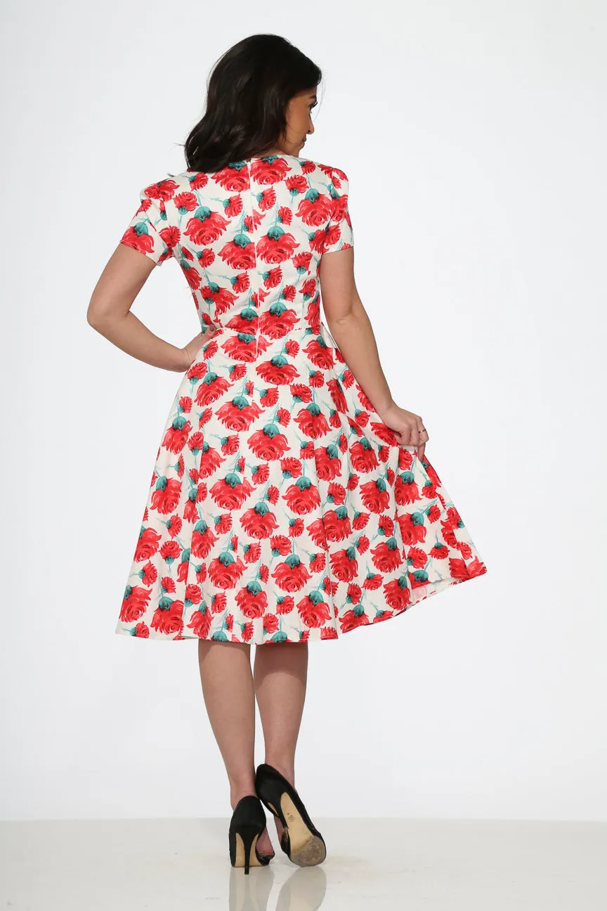 Bold Floral Swing Dress