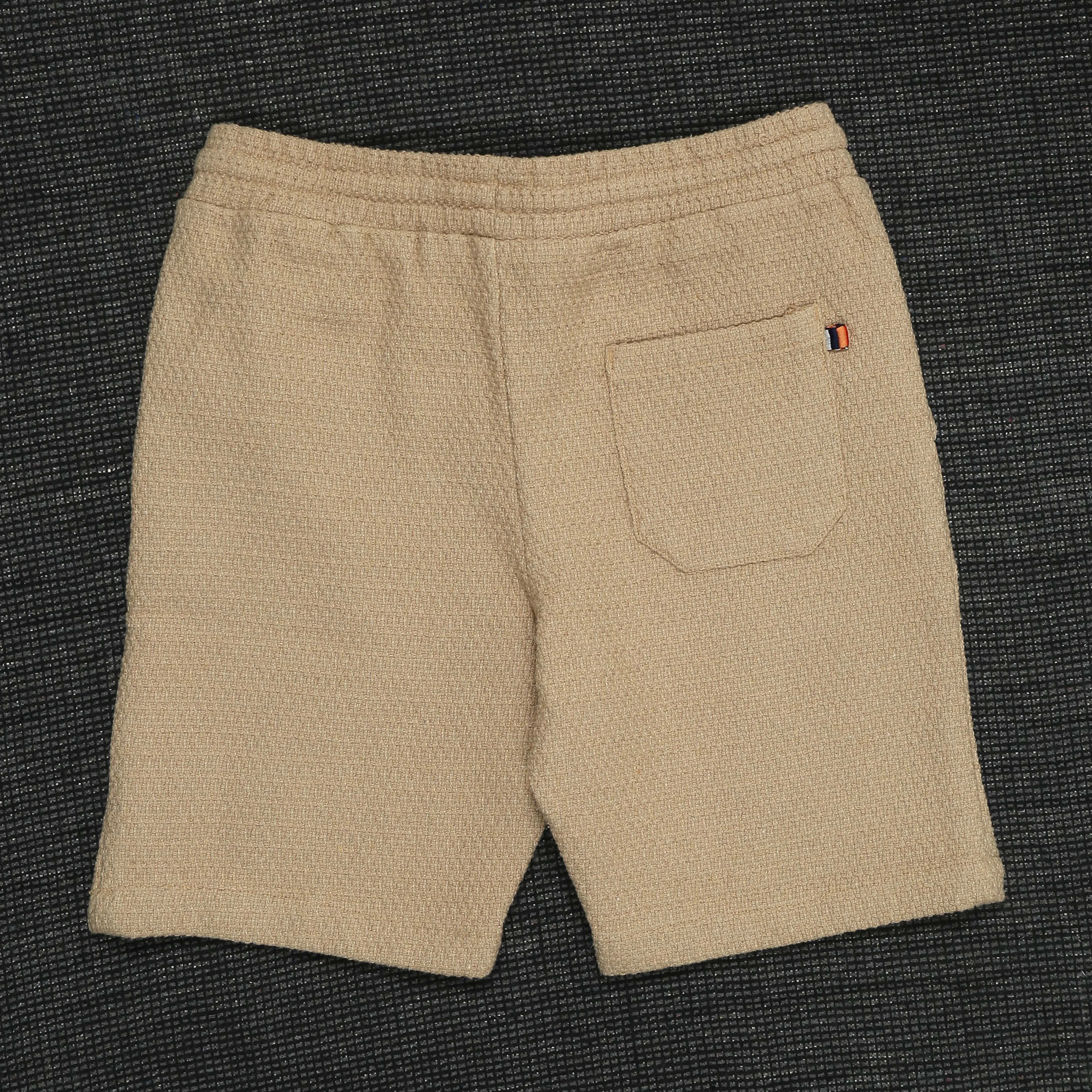 Boys Textured Shirt & Short Co-Ord Set Creamy Crust